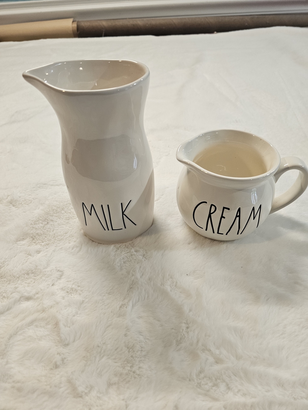 Rea Dunn White Ceramic Milk & Cream Jug Set From The Artisan Collection